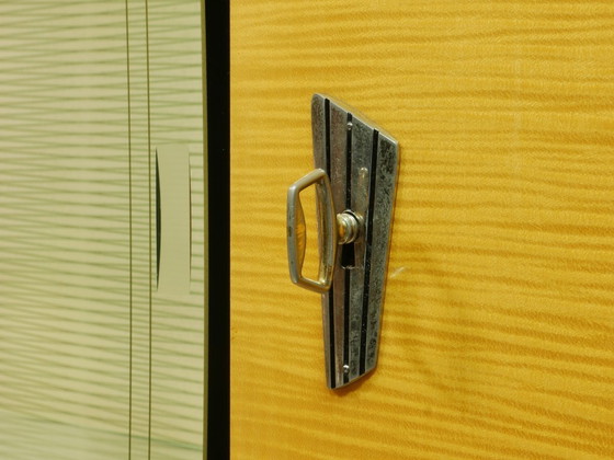 Image 1 of Vintage Wohnzimmerschrank 60er Jahre, Cocktailschrank Hausbar, Vitrine mit Glasschiebetüren, Mid Century Highboard, Deutschland