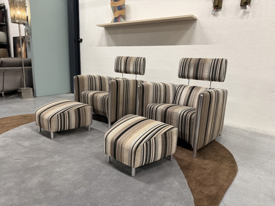 Image 1 of 2 Leolux Goncharov Sessel mit Ottomanenbezug