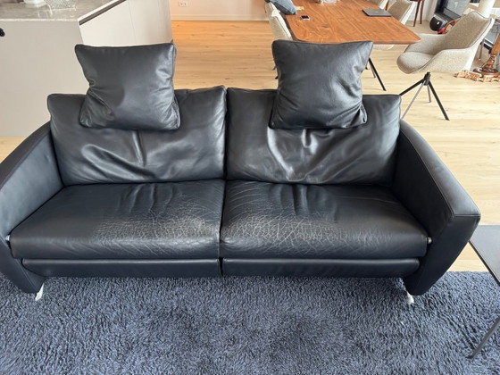 Image 1 of Divano FSM Sesam a 3 posti, pelle A Paris 89 (blu scuro).