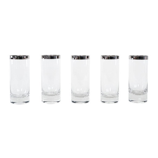 Set di bicchieri, stile Hollywood Regency, anni '70, made in Italy