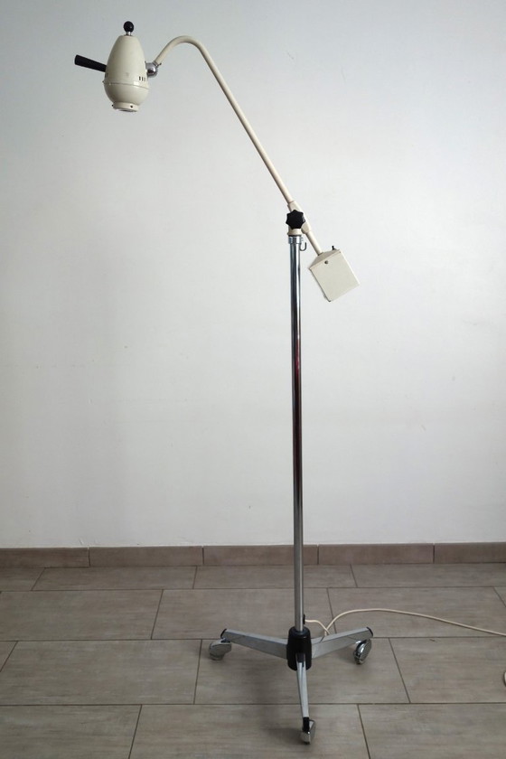Lampada da terra da dentista vintage, Germania anni '60, Soux, Lampade da terra, Metallo, Plastica, Crema (foto 3 di 15)