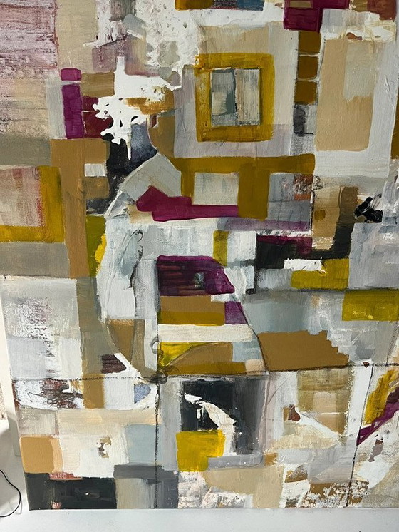 Image 1 of Lienzo de pintura acrílica abstracta contemporánea - 80x65cm