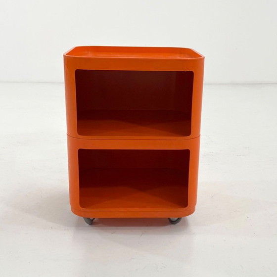 Image 1 of Oranje vierkante Componibili opbergmeubel van Anna Castelli voor Kartell, jaren 70