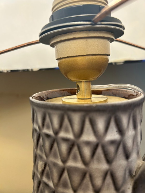 Image 1 of  2er Set brutalistische Keramik Vasenlampen, Bodo Mans für Bay Keramik, West Germany, 1960er