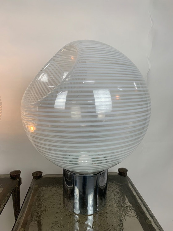 Image 1 of Pair of Glass Table Lamp by Gino Vistosi for Vistosi, 1960s