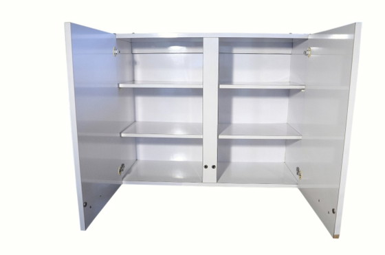 Vintage wandkast van wit, gestructureerd Formica, 79x32 cm – Metal, Wood (photo 2 of 5)