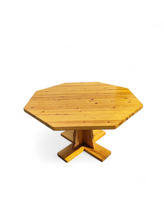 Image 1 of Danish 1970s pine octogonal dining table