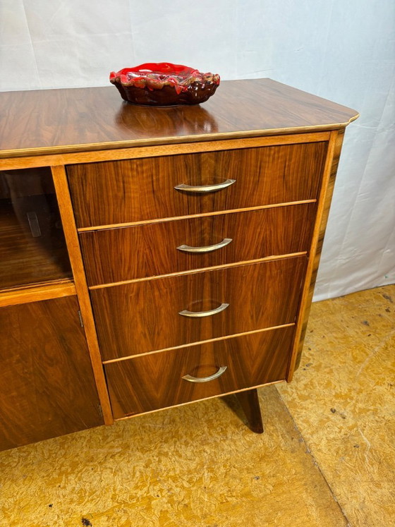 Image 1 of Mid-Century Modern Walnut Sideboard / Cocktail Cabinet by František Jirák for Tatra Nábytok – Circa 1960s  A stunning Mid-Centur