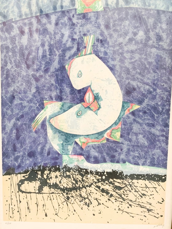 Lithographie Gianni Dova, années 1960, Peintures et dessins (photo 3 sur 4)