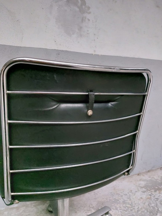 Image 1 of Swissform desk chair in chrome and black leather from sitag, 1970s