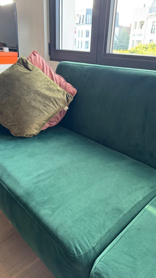 Siège en velours vert