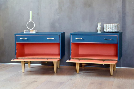 Image 1 of The Tuscan Line Pair – Mid-Century Nightstands