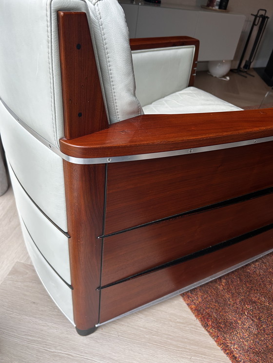 Image 1 of Zwei Schuitema Sessel - Modell Frank - Leder creme