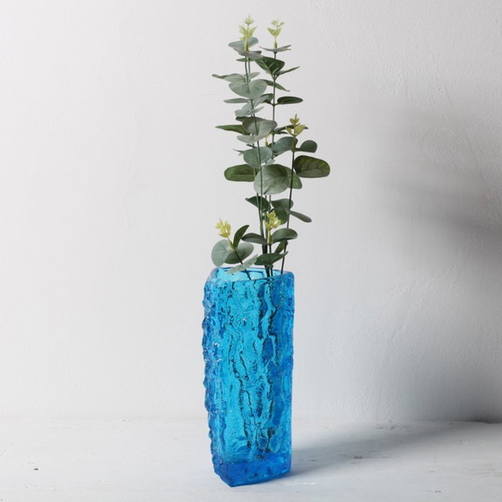 Image 1 of Vintage Ice Blue Glass Vase Moravia by Vladislav Urban: Mid-Century Modern Czech Design