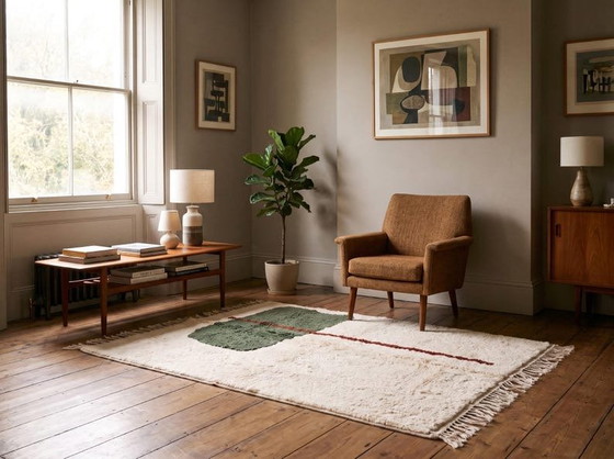 Tapis En Laine Pure Fait Main Artisanale Traditionnelle 2/3 M – Ahrend, Wool (photo 7 of 7)