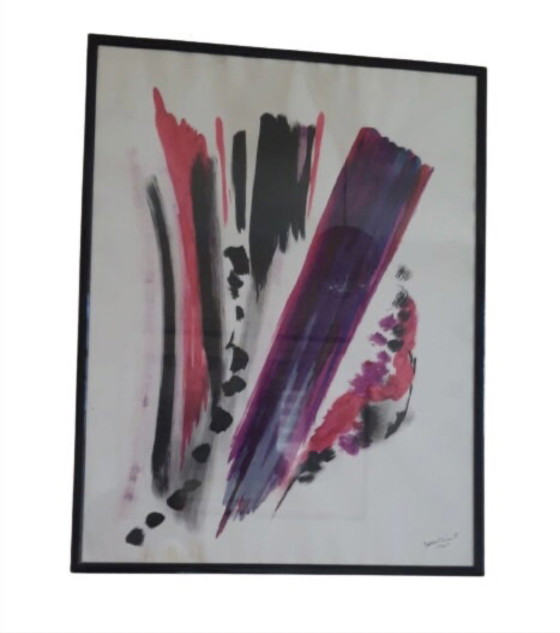 Abstraction 1983 - set of 2 - Bernard Schmitt (1950) – Paintings & Drawings, Paper, Glass (photo 4 of 10)