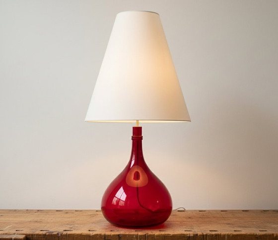 Image 1 of Dame jeanne en verre rouge rubis – grand format – 48 cm