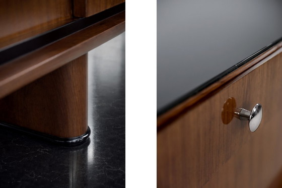 Image 1 of Vintage Rare Large French Art Deco Walnut Buffet, 1920s