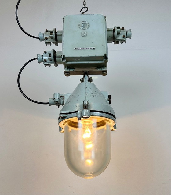 Image 1 of Grey Industrial Cast Aluminium Explosion Proof Lamp, 1970s