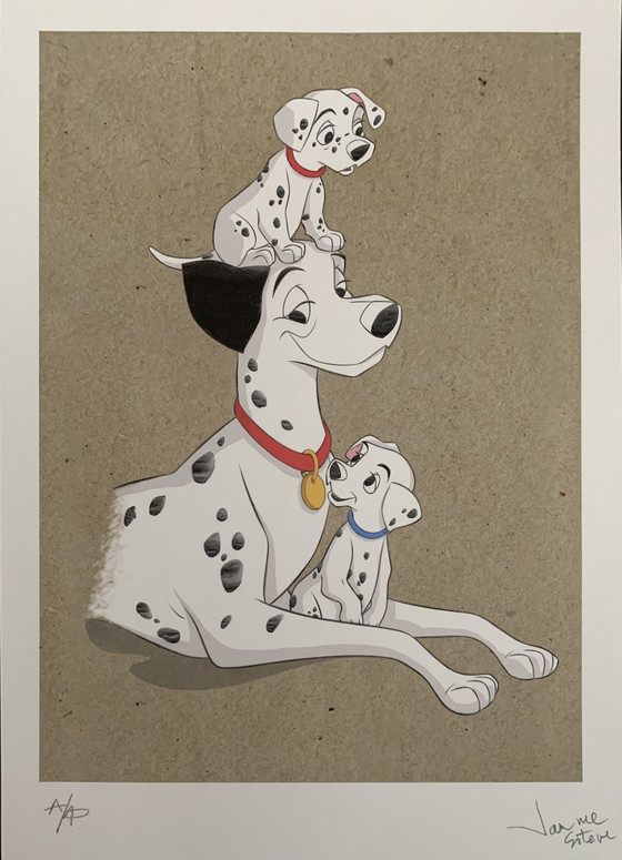 Image 1 of Jaume Esteve: "101 Dalmatians." Artist Proof A.P., Hand Signed.  Includes Certificate of Authenticity.