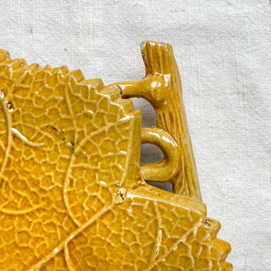 Vintage ochre earthenware dish AEGITNA Vallauris 1950s/60s – Crockery, Retro (photo 5 of 10)
