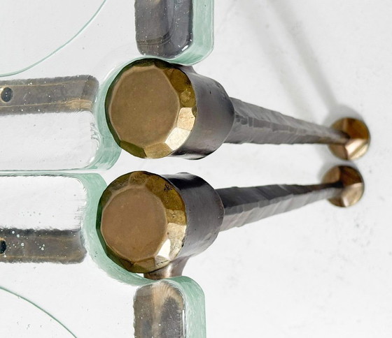 Image 1 of Set di 2 tavolini laterali/tavolini da caffè brutalisti degli anni '80 di Lothar Klute, Germania