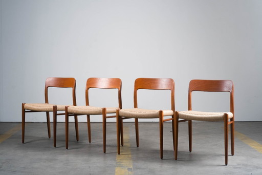 4 x Niels O. Møller - Model 75 dining chairs