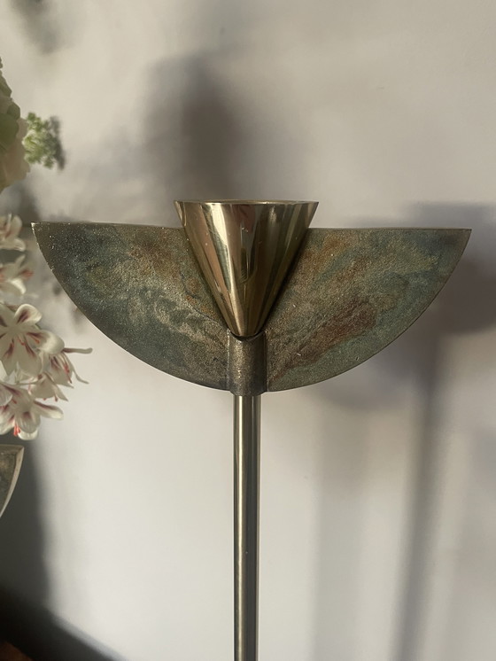 Image 1 of Rare Italian Vintage Design Floor Candlestick – Antonella Caprio Saviato (1970s)