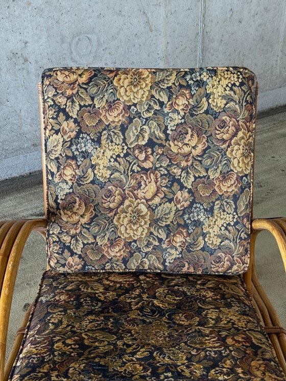 Image 1 of Set/2 Vintage rattan armchair by Rohé Noordwolde
