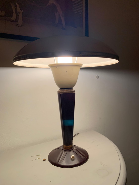 Image 1 of Bellissima lampada da tavolo vintage art déco - lampada a fungo di Eileen Gray