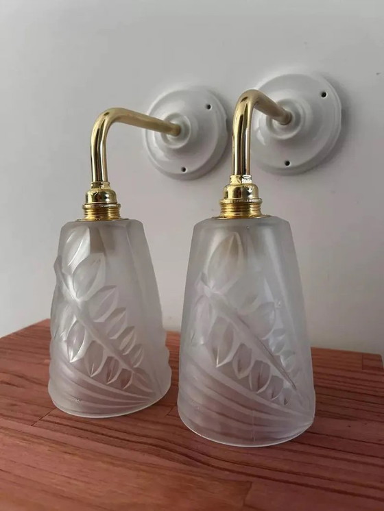 Image 1 of Art Deco Tulip Wall Lights