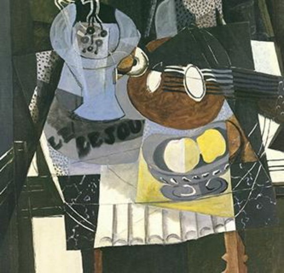 Image 1 of Georges Braque – Nature Morte au Compotier, Bouteille et Mandoline | Cubist Art Print