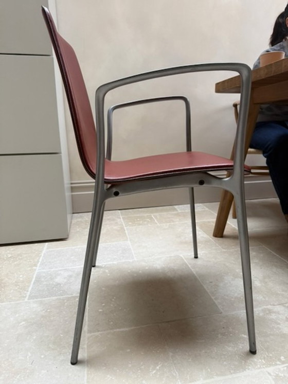 Image 1 of 5x sillas "Gorka Akaba" en cuero marrón de Jorge Pensi 