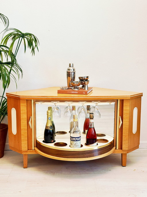 Meuble de bar vintage "speakeasy" 1950s/60s