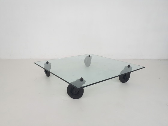 Image 1 of Gae Aulenti for Fontana Arte "Tavolo con Ruote" Italy 1980
