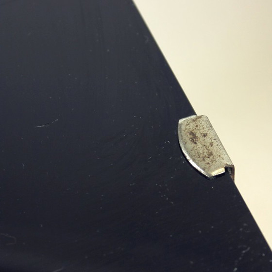 Image 1 of Coppia di comodini Art Déco con venature in finto legno e vetro, Cecoslovacchia, anni '40