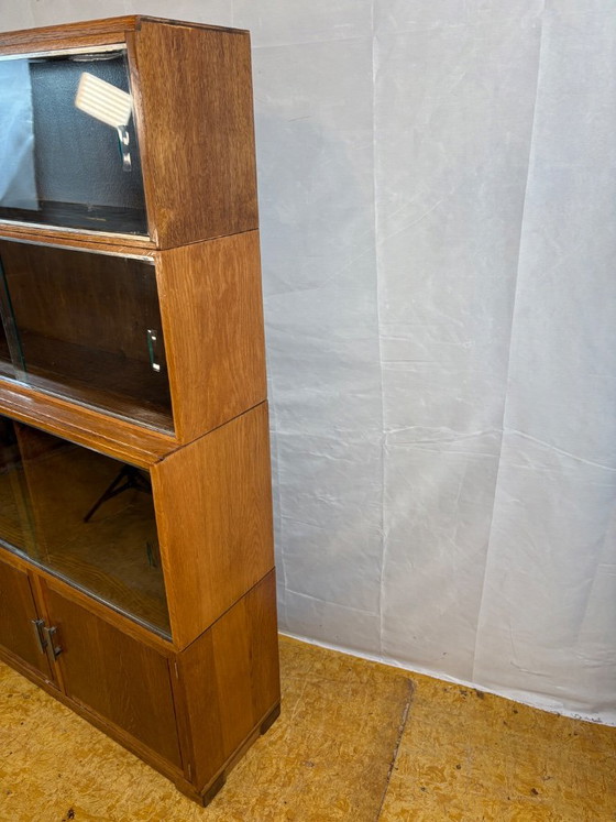 Vintage Minty of Oxford Sectional Stacking Bookcase | 1950s–1960s | Oak | British Mid-Century Design – Wood (photo 8 of 10)