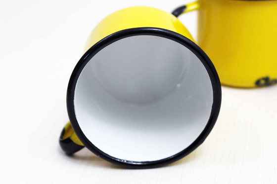 Image 1 of Juego de 5 tazas de metal esmaltado