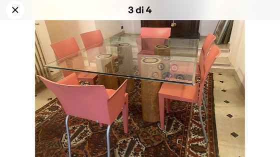 Colonnato Tafel van Bellini voor Cassina – Eettafels, Travertin, Crystal (photo 2 of 5)