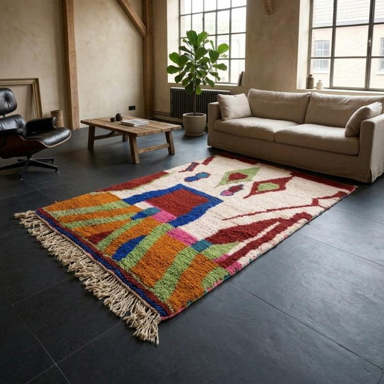 Magnificent Colorful Berber Rug 150/250cm – Rugs & carpets, Wool (photo 3 of 8)
