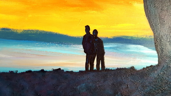 Manou Claire - Tramonto romantico – Dipinti e disegni, Wood, Canvas (photo 6 of 9)