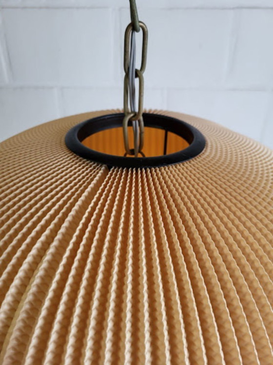 Image 1 of Vintage Pearlshade lamp XL, oranje, in de stijl van Rispal, jaren 60
