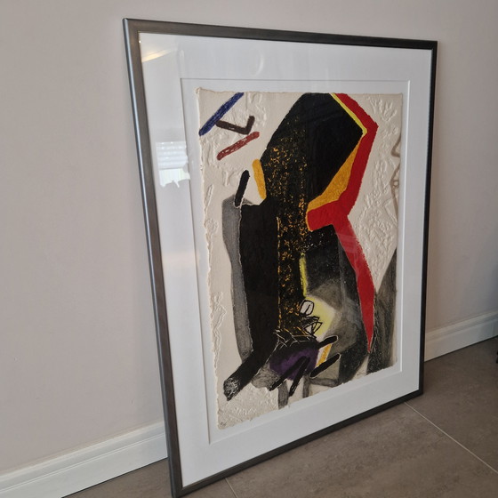 Image 1 of Prachtig Serge Hélénon - Abstracte Carborundum Ets