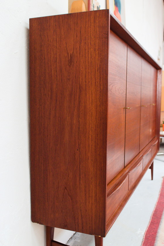 Image 1 of Vintage Teak Highboard Sideboard Midcentury Danish