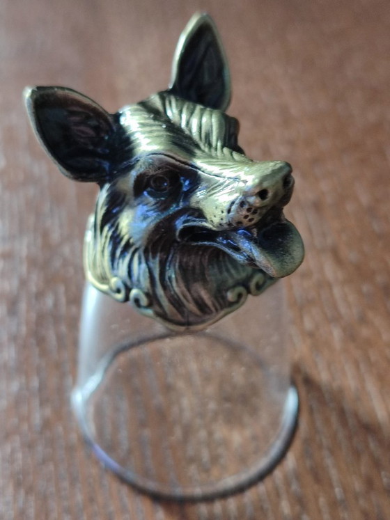 Image 1 of 12 borrelglaasjes van 25 ml met metalen dierenvoetjes