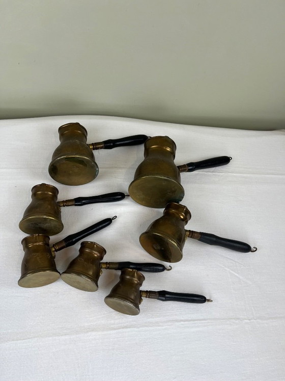 Ensemble de cezves / cafetières orientales vintage – Accessoires de cuisine, Bois, Laiton (photo 11 of 11)