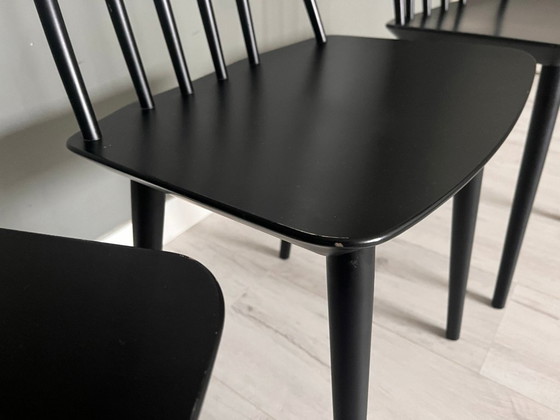 Image 1 of 3 chaises de salle à manger HAY J77 noires