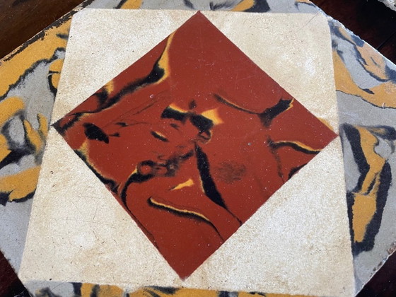 Image 1 of Set di 6 piastrelle francesi d'epoca, anni '30-'40 circa