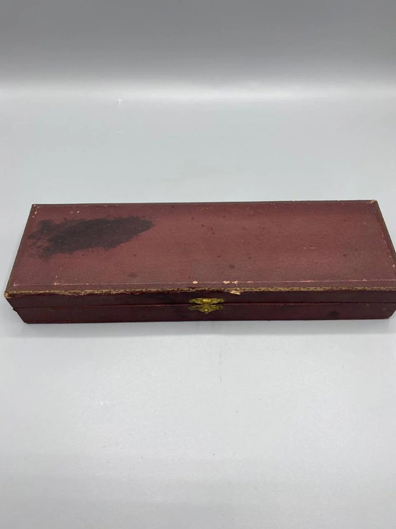 6 C. Raffin Horn-Handled Table Knives in Original Box – Cutlery Sets, Metal, Canvas (photo 3 of 3)