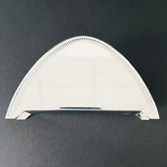 Image 1 of Vintage verzilverde servethouder zilver 1980's